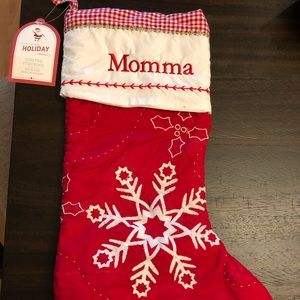 Pottery Barn Christmas Stocking - “Momma”